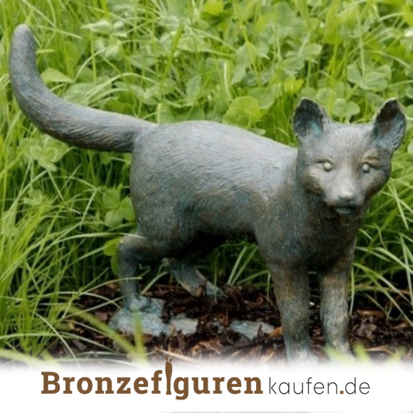ᐅ • Fuchs Figur aus Bronze | Fuchs Figur Garten kaufen Deko